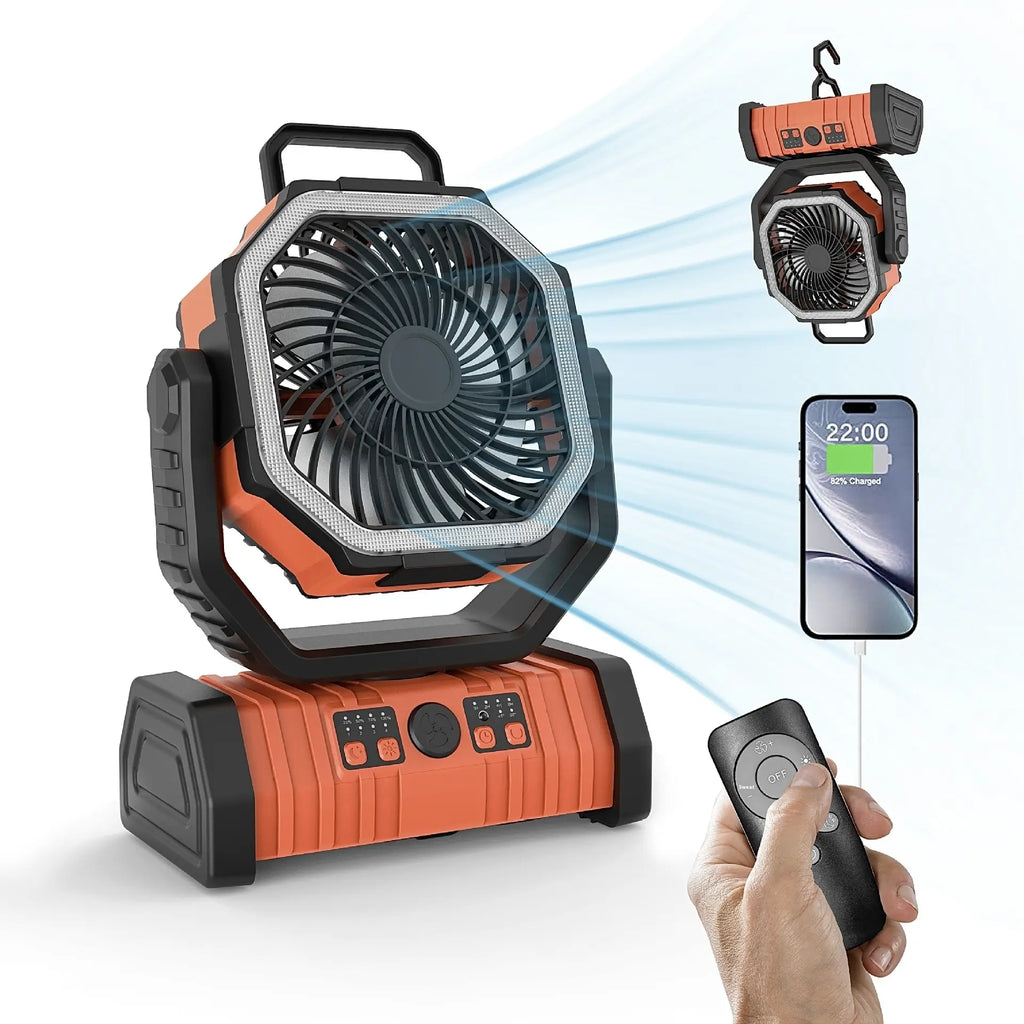 Outdoor Household Power Bank LED Light Camping Fan My Store