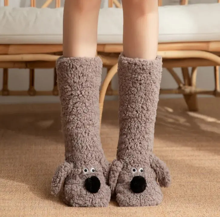 Women’s Plush Dog Socks My Store