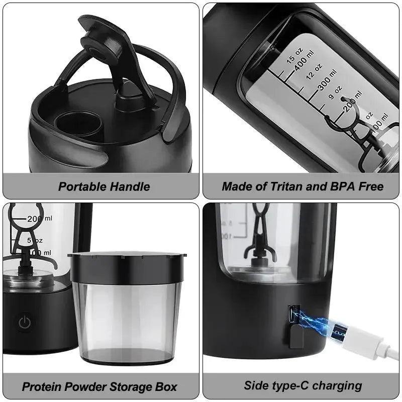 Electric Portable Whey Protein Shaker Bottle My Store