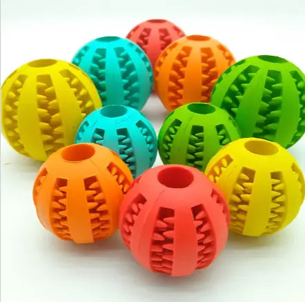 Rubber Slow Feeder Dog Ball My Store
