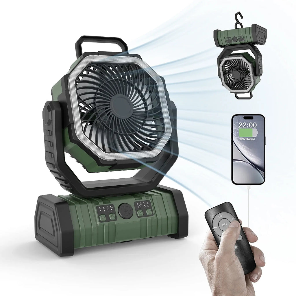 Outdoor Household Power Bank LED Light Camping Fan My Store