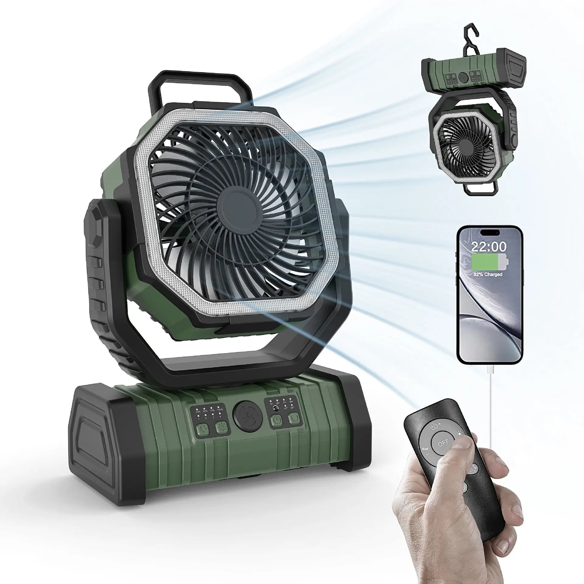 Outdoor Household Power Bank LED Light Camping Fan My Store