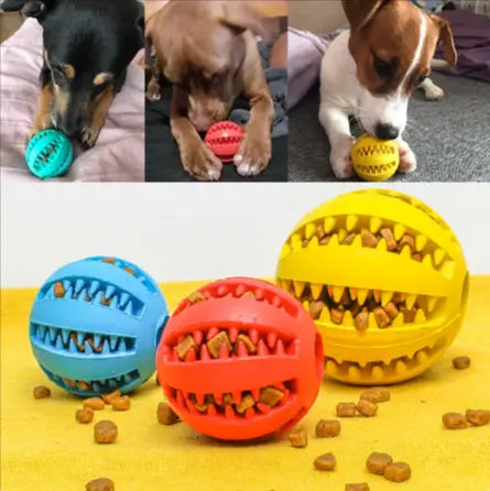 Rubber Slow Feeder Dog Ball My Store